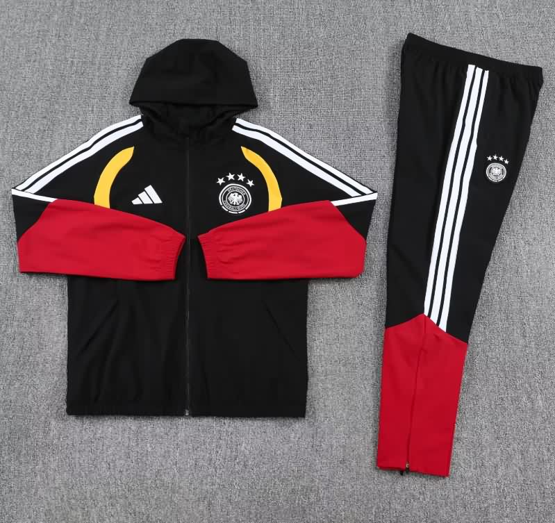 Thailand Quality(AAA) 2026 Germany Black Soccer Tracksuit 02