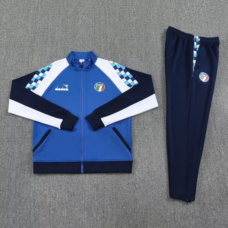 Thailand Quality(AAA) 2025 Italy Blue Soccer Tracksuit