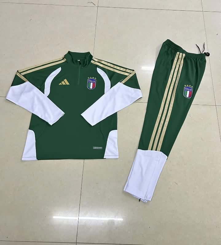 Thailand Quality(AAA) 2026 Italy Green Soccer Tracksuit