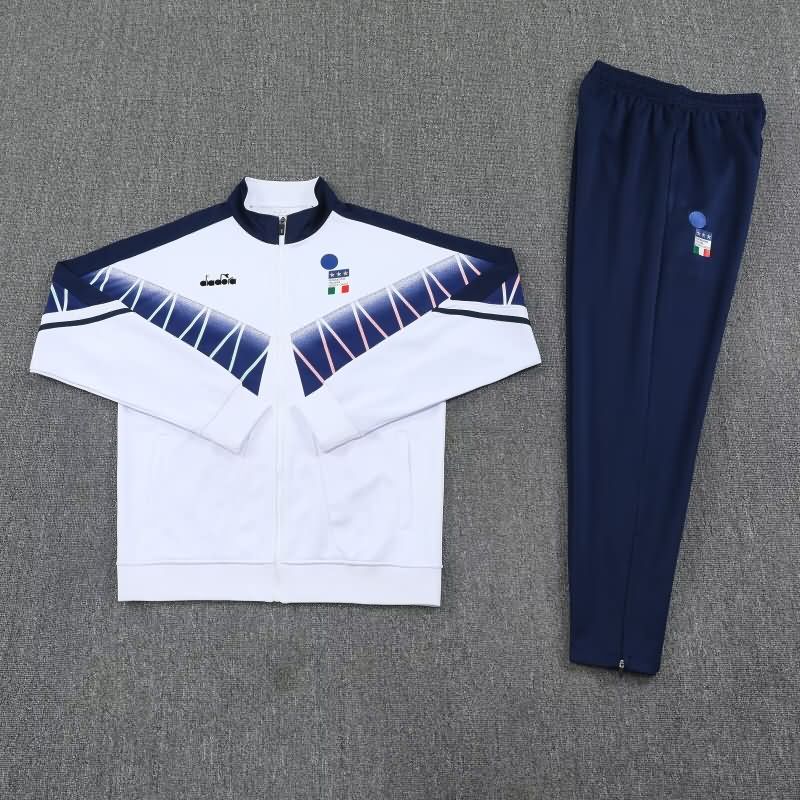 Thailand Quality(AAA) 2025 Italy White Soccer Tracksuit