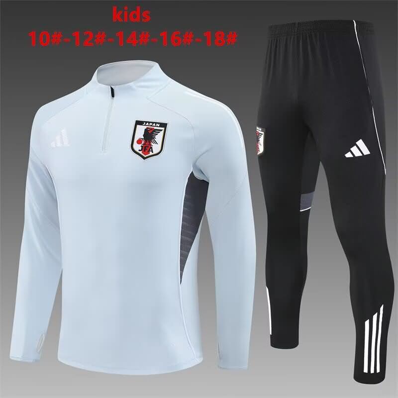 Kids - Thailand Quality(AAA) 2025 Japan Grey Soccer Tracksuit