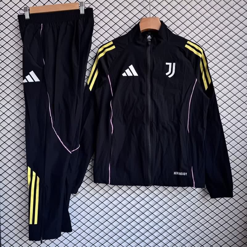Thailand Quality(AAA) 25/26 Juventus Black Soccer Tracksuit 03