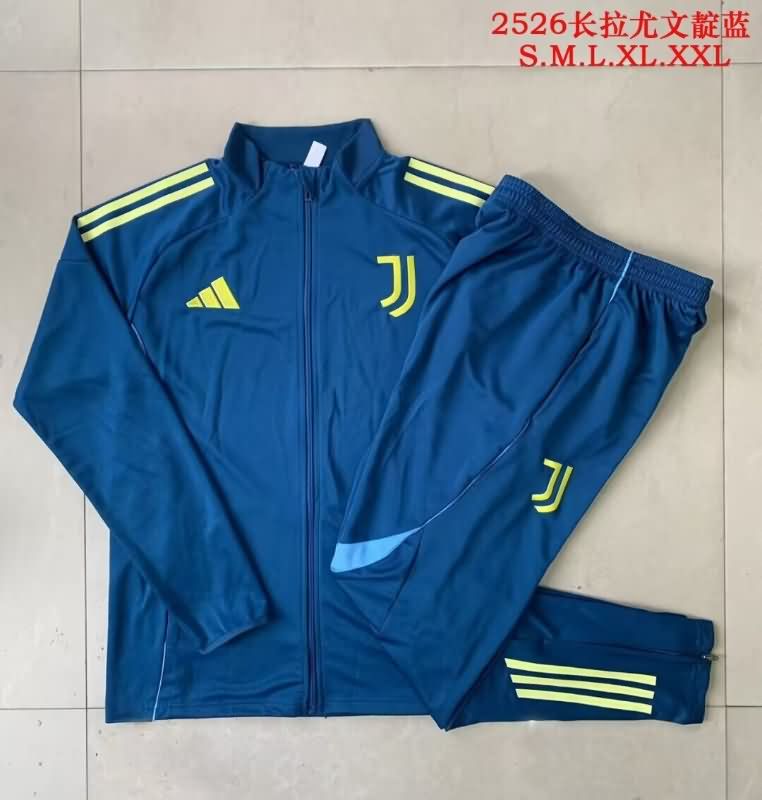 Thailand Quality(AAA) 25/26 Juventus Dark Blue Soccer Tracksuit