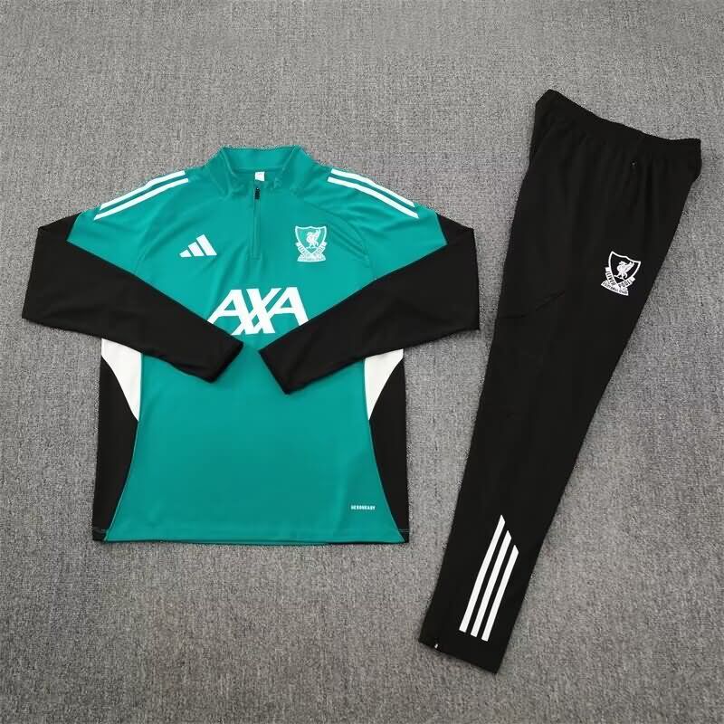 Thailand Quality(AAA) 25/26 Liverpool Green Soccer Tracksuit