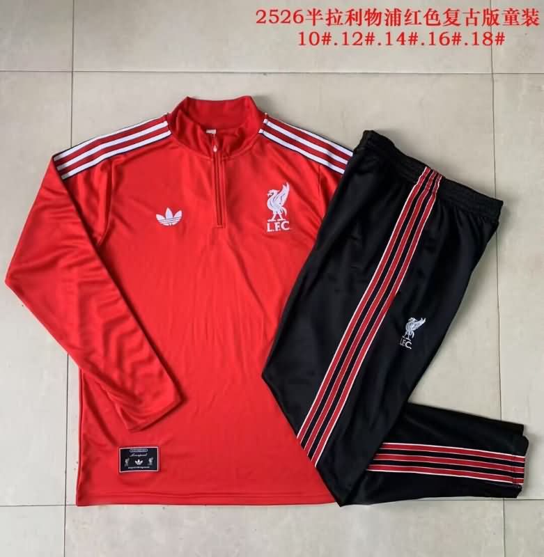 Kids - Thailand Quality(AAA) 25/26 Liverpool Red Soccer Tracksuit