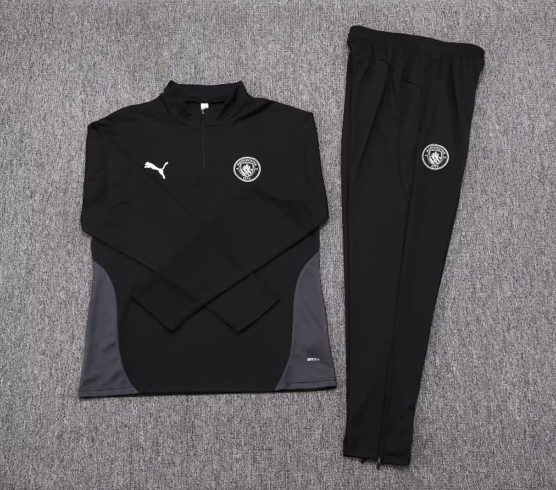 Thailand Quality(AAA) 25/26 Manchester City Black Soccer Tracksuit
