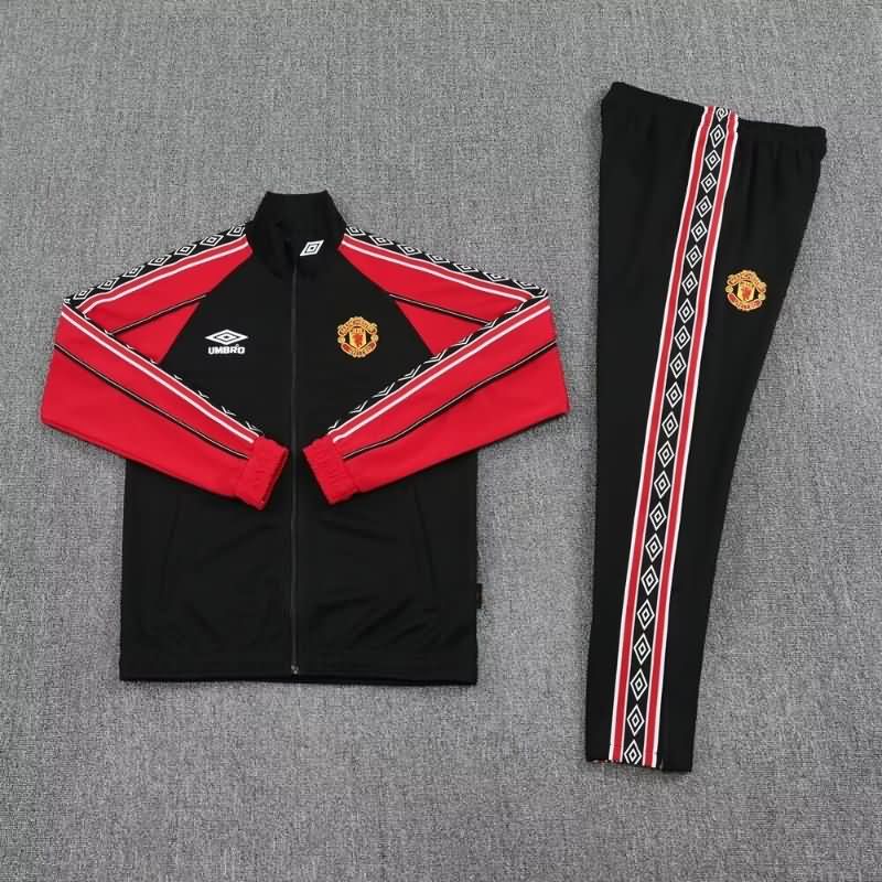 Thailand Quality(AAA) 25/26 Manchester United Black Soccer Tracksuit