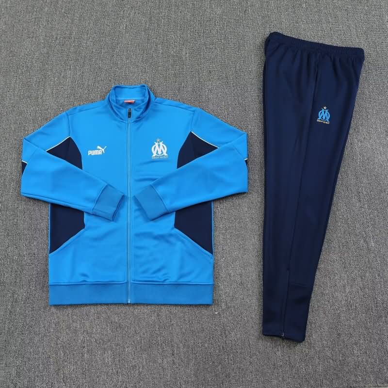 Thailand Quality(AAA) 25/26 Marseilles Blue Soccer Tracksuit