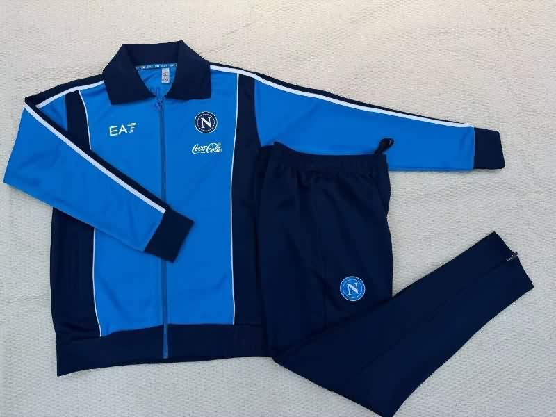 Thailand Quality(AAA) 25/26 Napoli Blue Soccer Tracksuit 04
