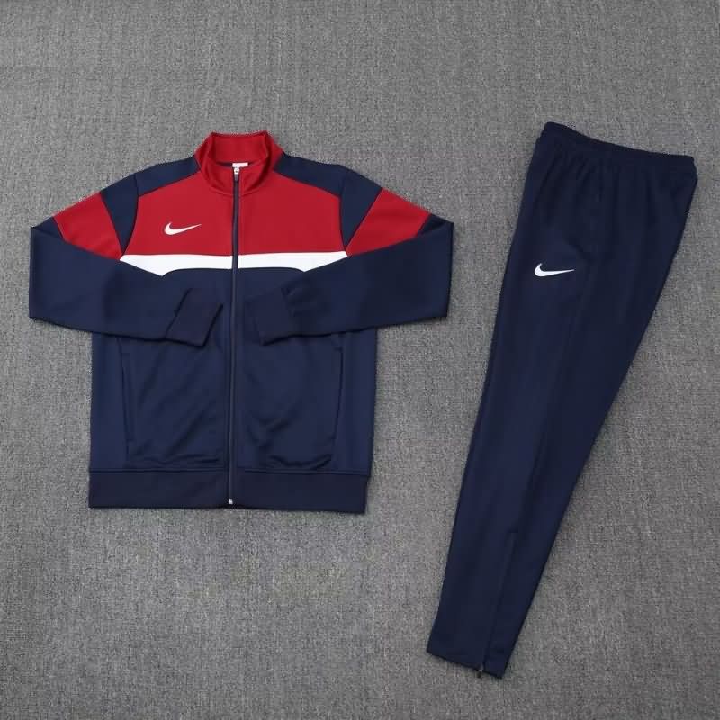 Thailand Quality(AAA) 2025 Nike Dark Blue Soccer Tracksuit 06