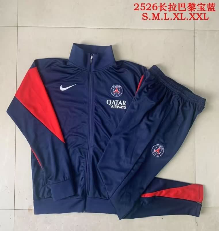 Thailand Quality(AAA) 25/26 Paris St Germain Dark Blue Soccer Tracksuit