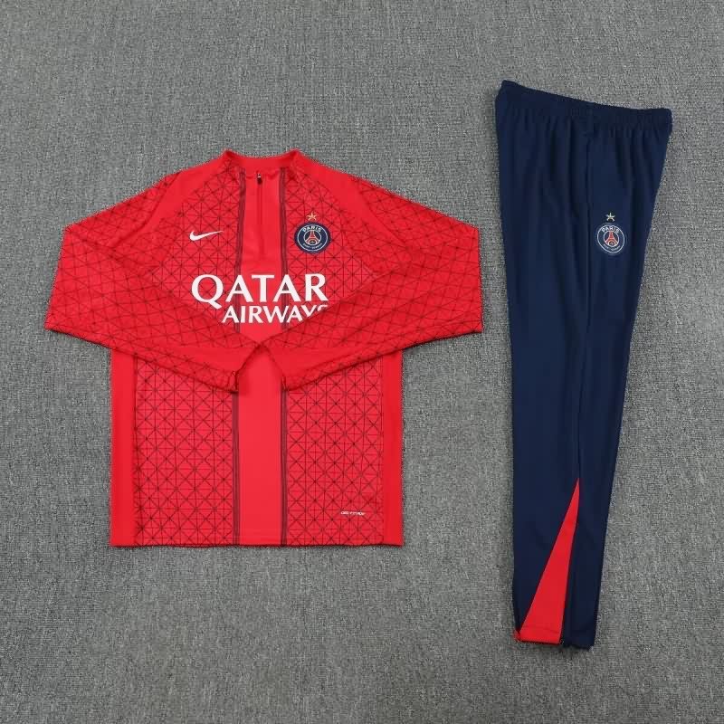 Thailand Quality(AAA) 25/26 Paris St Germain Red Soccer Tracksuit