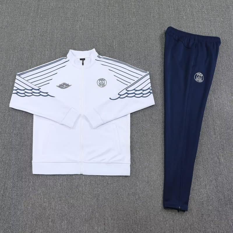 Thailand Quality(AAA) 25/26 Paris St Germain White Soccer Tracksuit 02