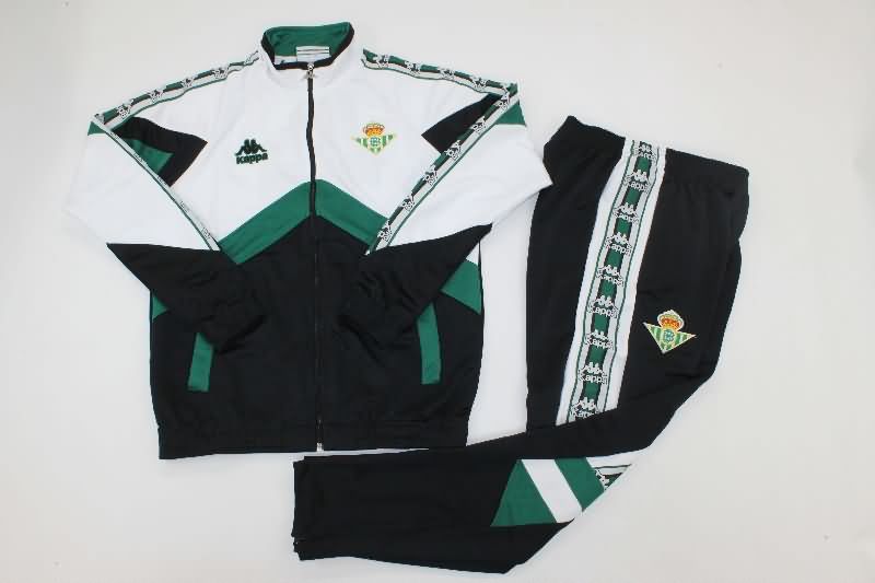 Thailand Quality(AAA) 25/26 Real Betis Black White Soccer Tracksuit