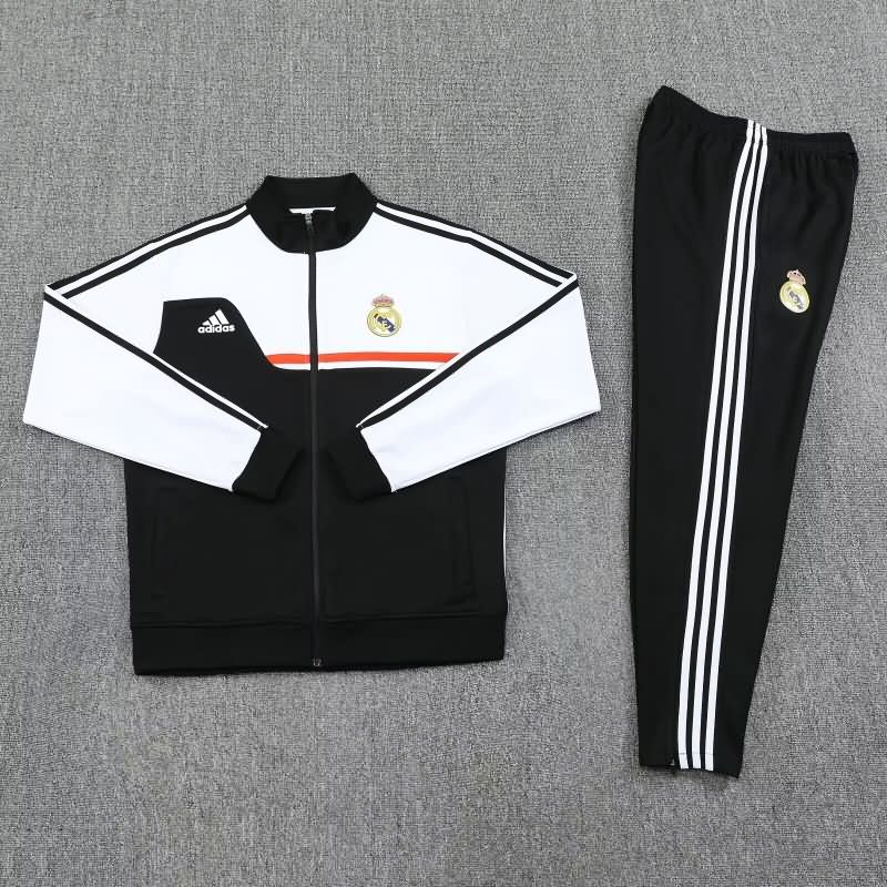 Thailand Quality(AAA) 25/26 Real Madrid Black Soccer Tracksuit 03