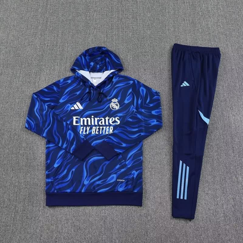 Thailand Quality(AAA) 25/26 Real Madrid Dark Blue Soccer Tracksuit 07