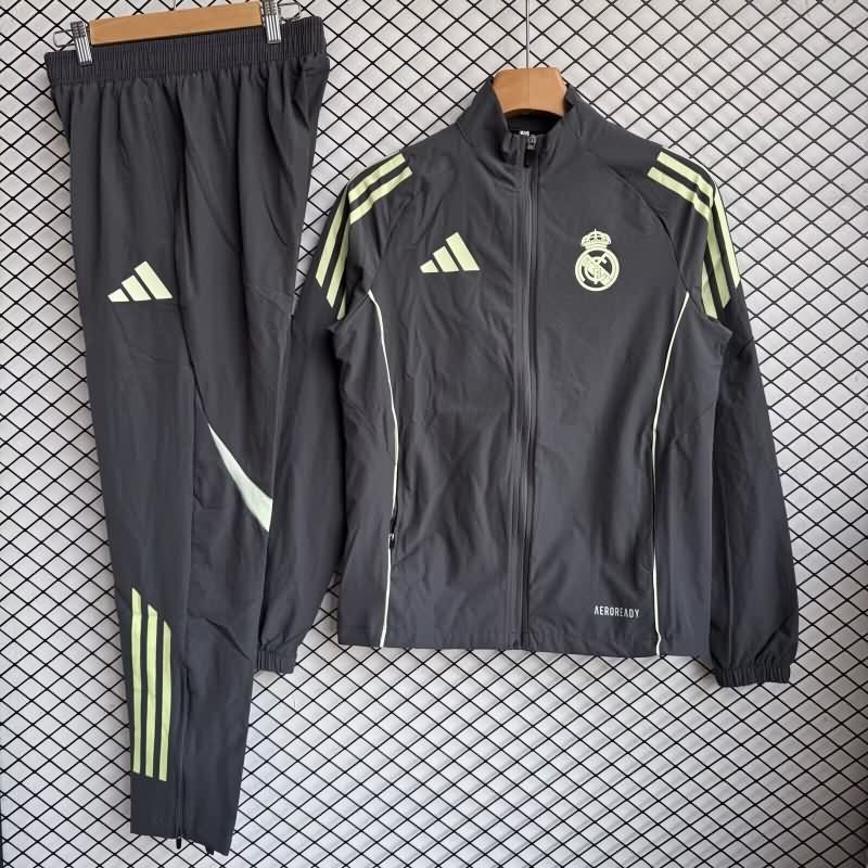 Thailand Quality(AAA) 25/26 Real Madrid Dark Grey Soccer Tracksuit 03