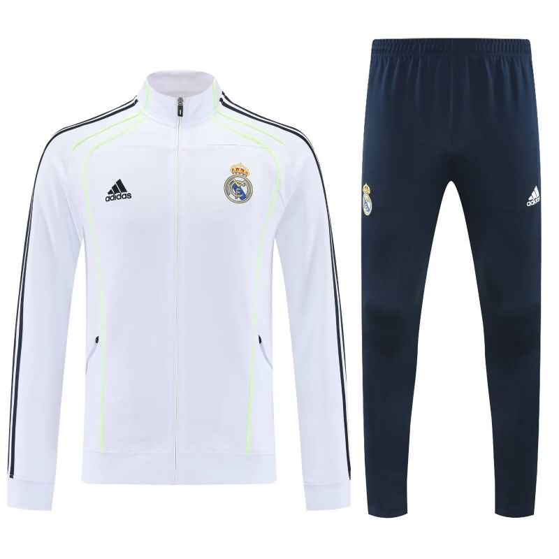 Thailand Quality(AAA) 25/26 Real Madrid White Soccer Tracksuit 07