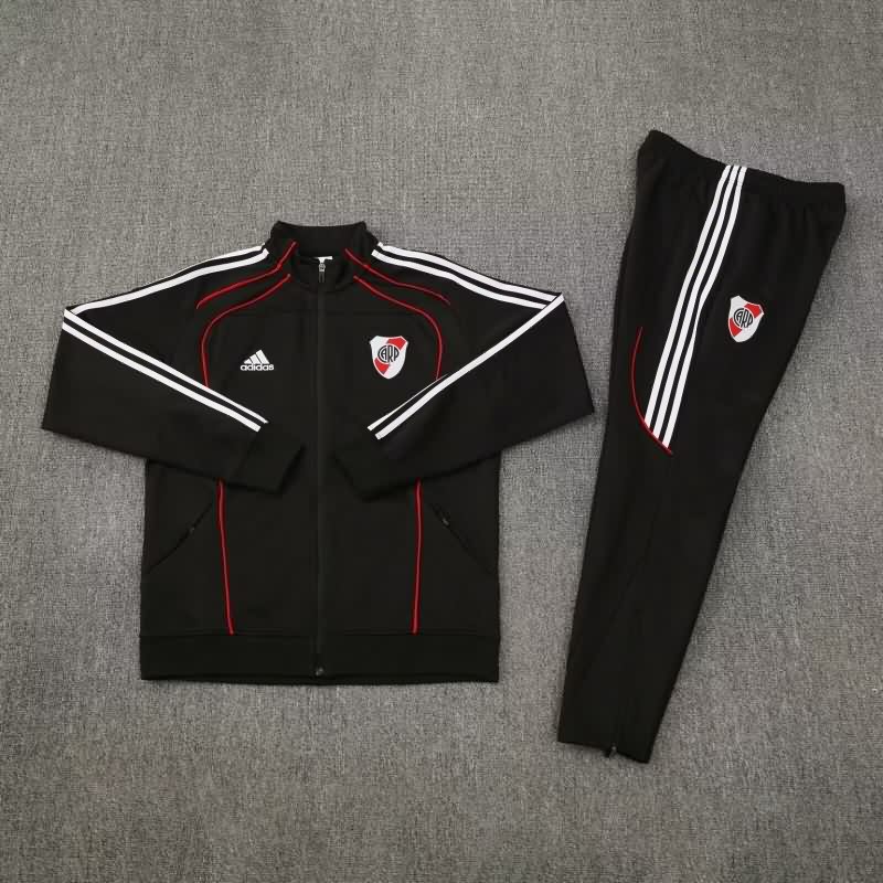 Thailand Quality(AAA) 2025 River Plate Black Soccer Tracksuit 02