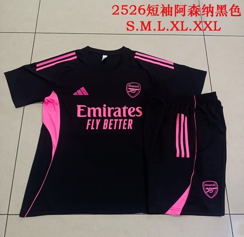 Thailand Quality(AAA) 25/26 Arsenal Black Soccer Training Sets 02