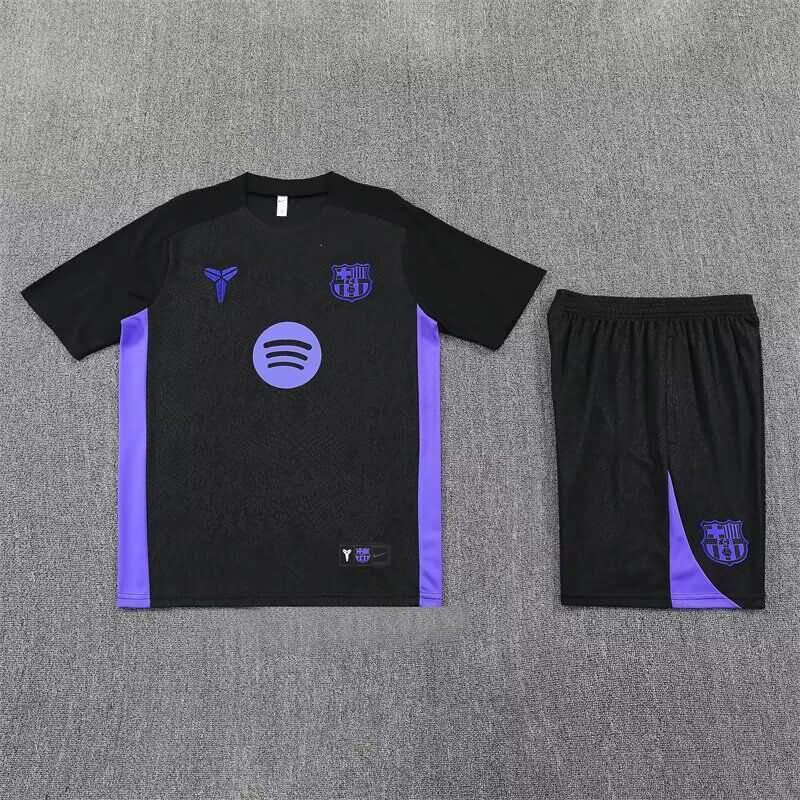 Thailand Quality(AAA) 25/26 Barcelona Black Soccer Training Sets 03