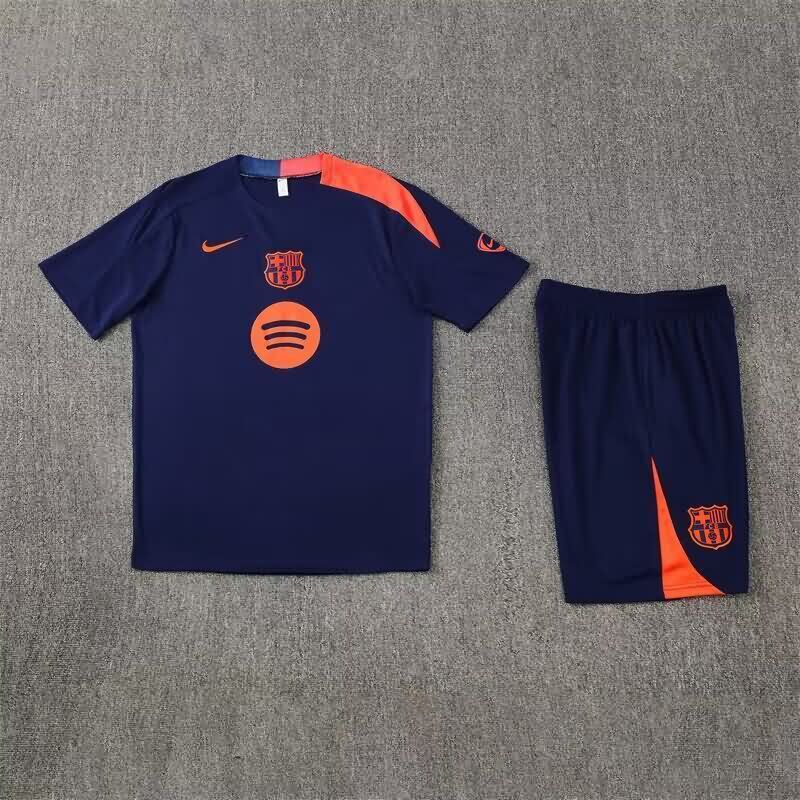 Thailand Quality(AAA) 25/26 Barcelona Dark Blue Soccer Training Sets 02