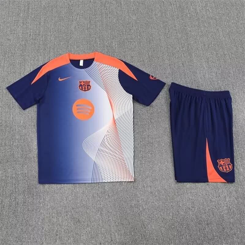 Thailand Quality(AAA) 25/26 Barcelona Dark Blue Soccer Training Sets 03