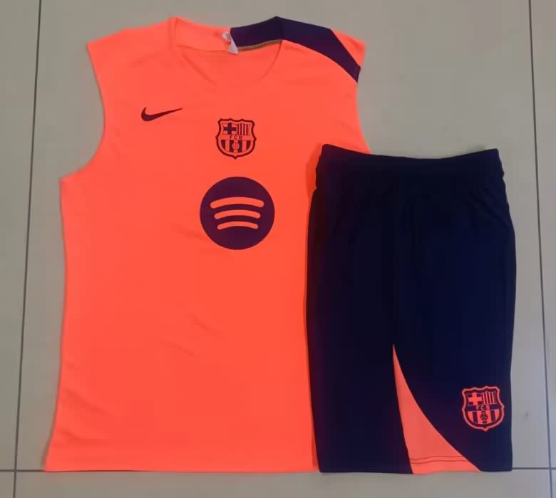 Thailand Quality(AAA) 25/26 Barcelona Orange Soccer Training Sets 02