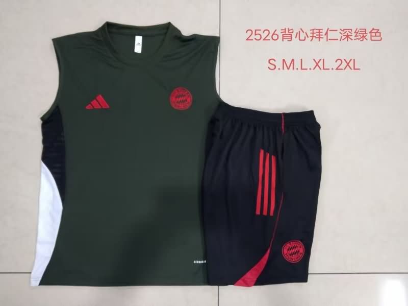 Thailand Quality(AAA) 25/26 Bayern Munich Dark Green Soccer Training Sets 02
