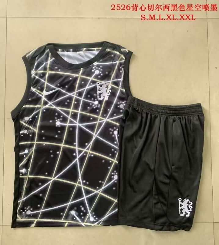 Thailand Quality(AAA) 25/26 Chelsea Black Soccer Training Sets