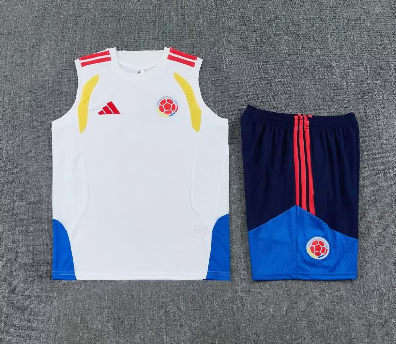 Thailand Quality(AAA) 2026 Colombia White Soccer Training Sets