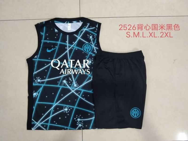 Thailand Quality(AAA) 25/26 Inter Milan Black Soccer Training Sets 02