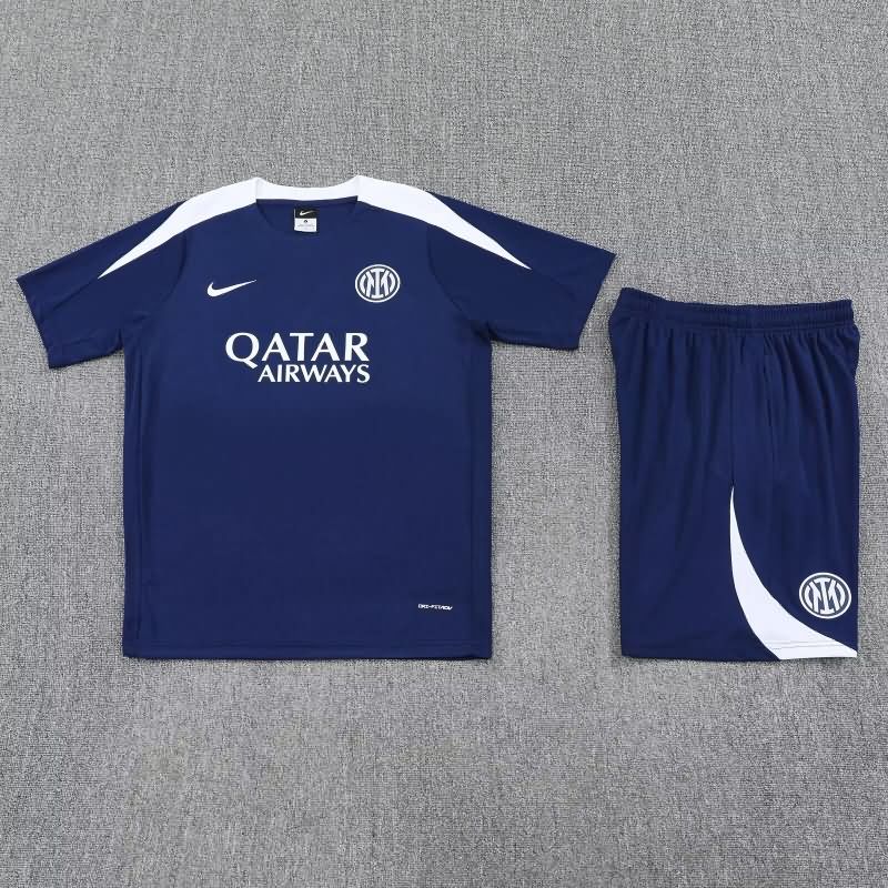 Thailand Quality(AAA) 25/26 Inter Milan Dark Blue Soccer Training Sets
