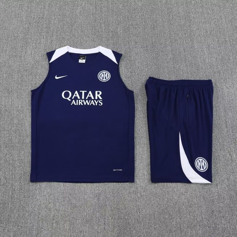 Thailand Quality(AAA) 25/26 Inter Milan Dark Blue Soccer Training Sets 02