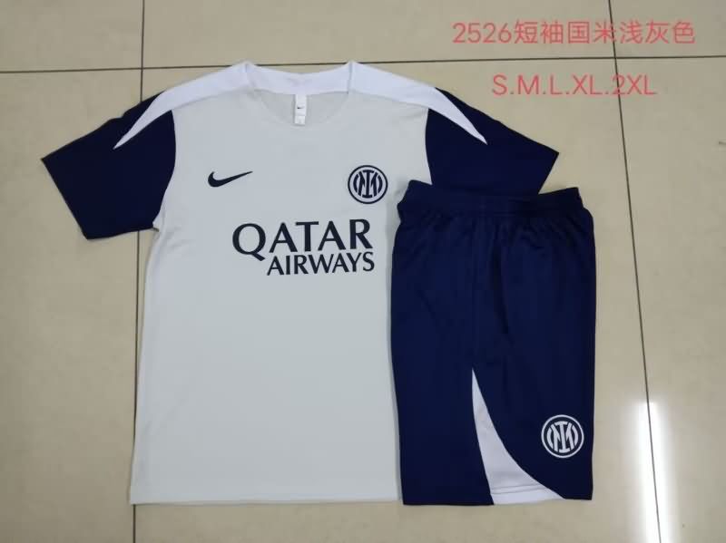 Thailand Quality(AAA) 25/26 Inter Milan Grey Soccer Training Sets 02