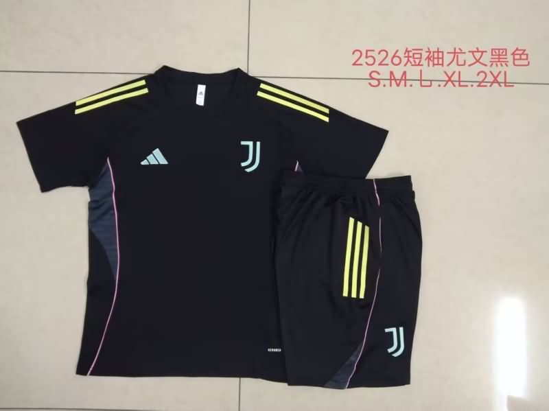 Thailand Quality(AAA) 25/26 Juventus Black Soccer Training Sets