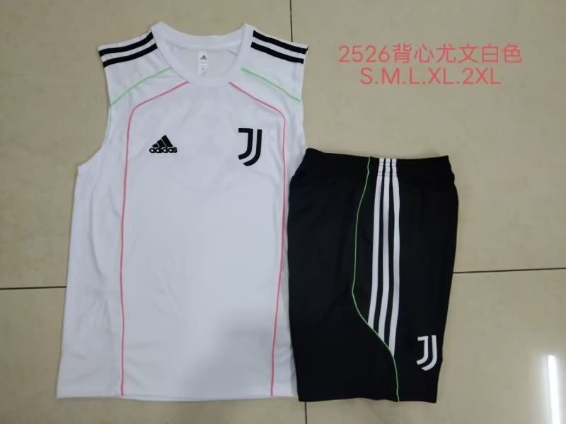 Thailand Quality(AAA) 25/26 Juventus White Soccer Training Sets 02