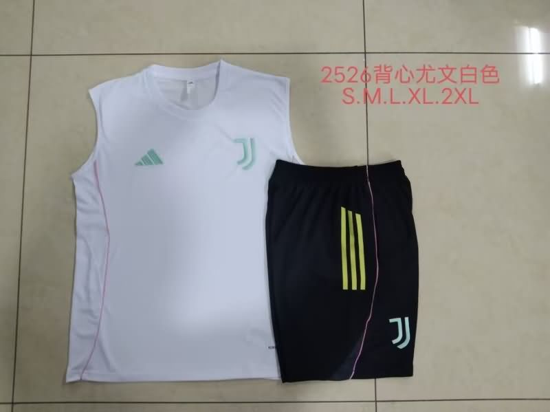 Thailand Quality(AAA) 25/26 Juventus White Soccer Training Sets 05