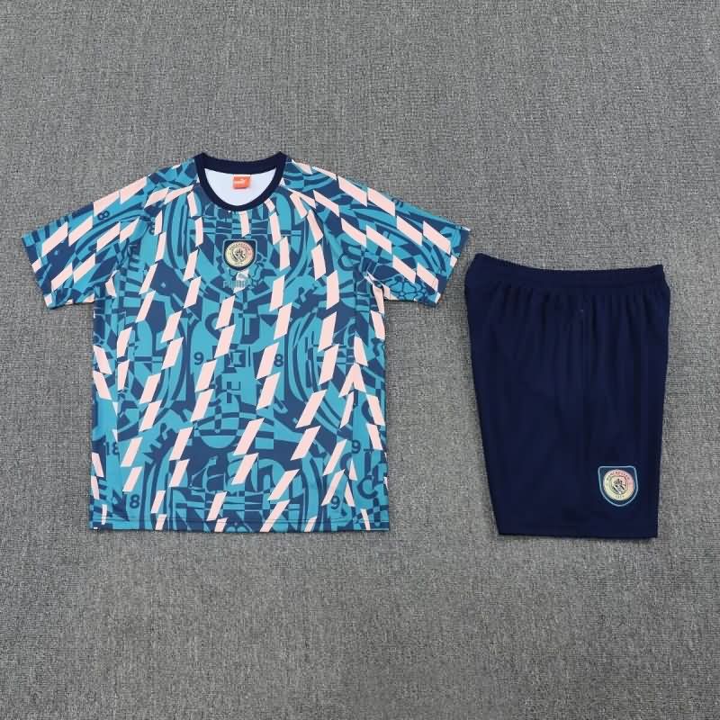 Thailand Quality(AAA) 25/26 Manchester City Blue Soccer Training Sets