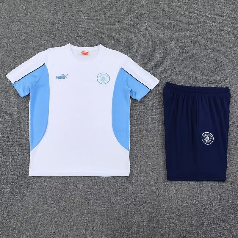 Thailand Quality(AAA) 25/26 Manchester City White Soccer Training Sets
