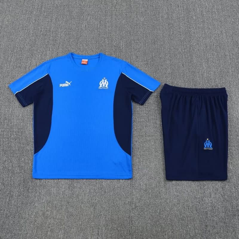 Thailand Quality(AAA) 25/26 Marseilles Blue Soccer Training Sets 02