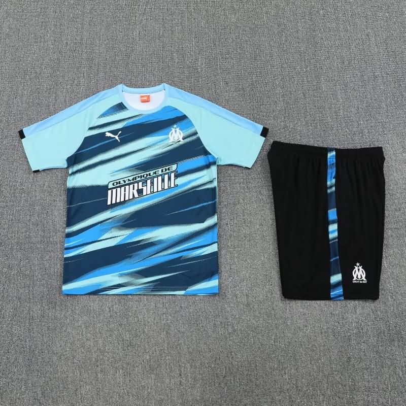 Thailand Quality(AAA) 25/26 Marseilles Light Blue Soccer Training Sets