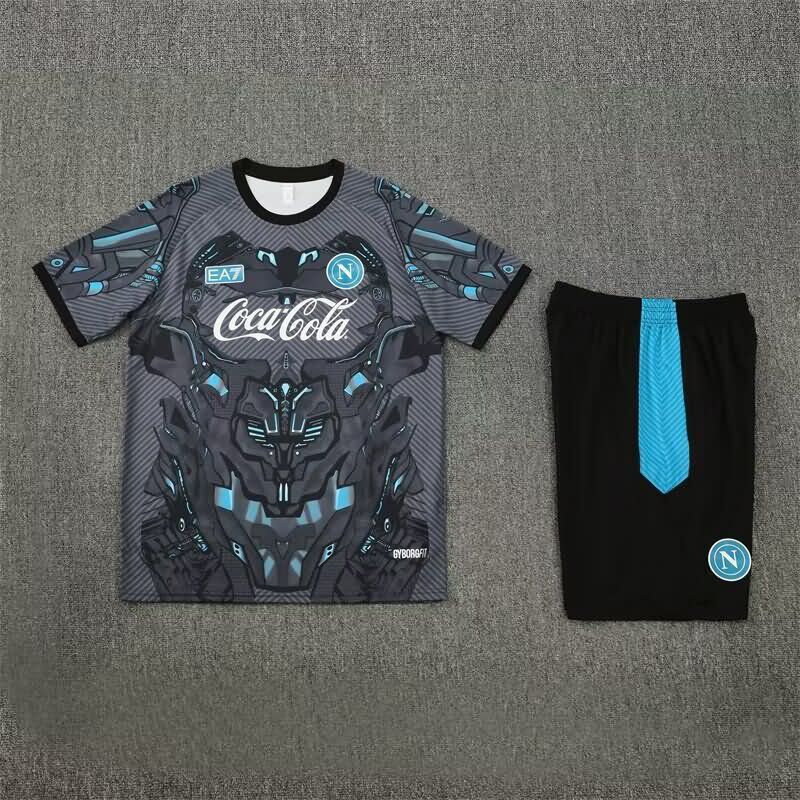 Thailand Quality(AAA) 25/26 Napoli Black Soccer Training Sets