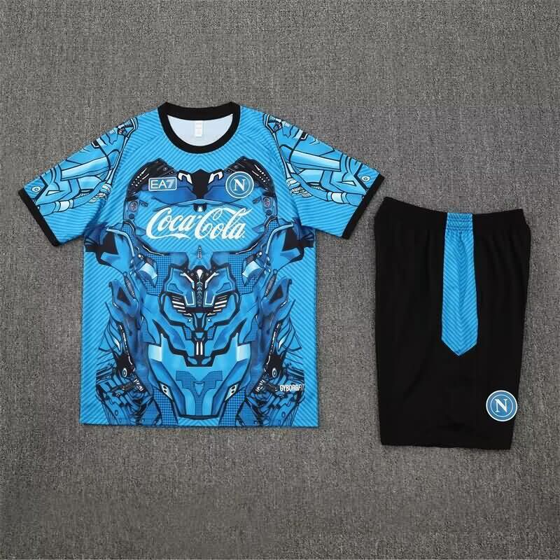 Thailand Quality(AAA) 25/26 Napoli Blue Soccer Training Sets