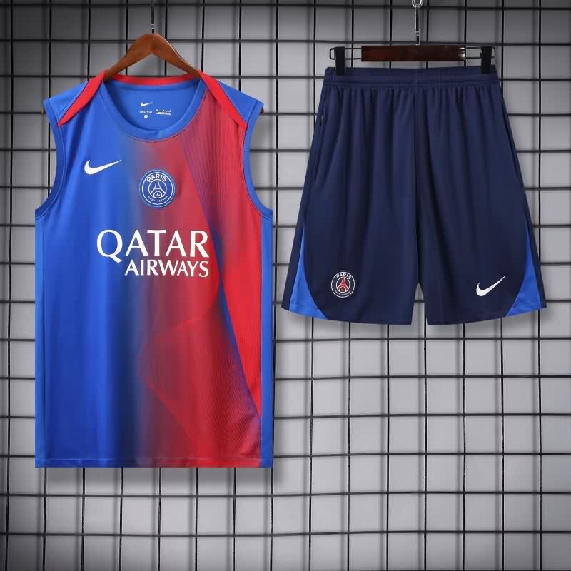 Thailand Quality(AAA) 25/26 Paris St Germain Blue Soccer Training Sets