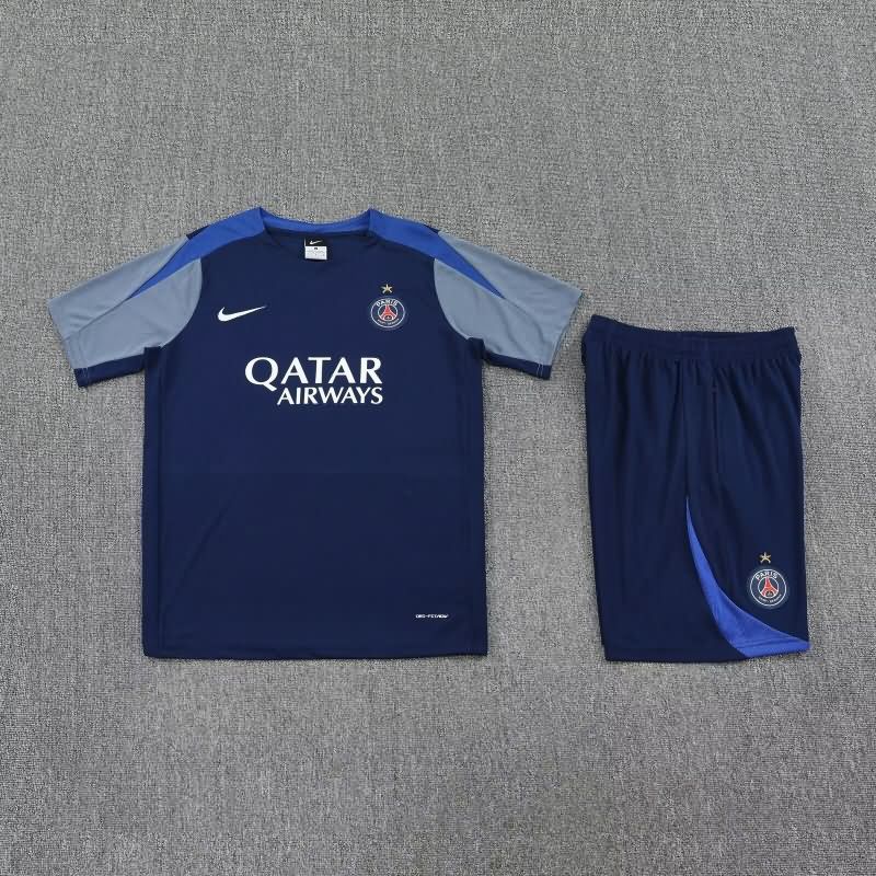 Thailand Quality(AAA) 25/26 Paris St Germain Dark Blue Soccer Training Sets