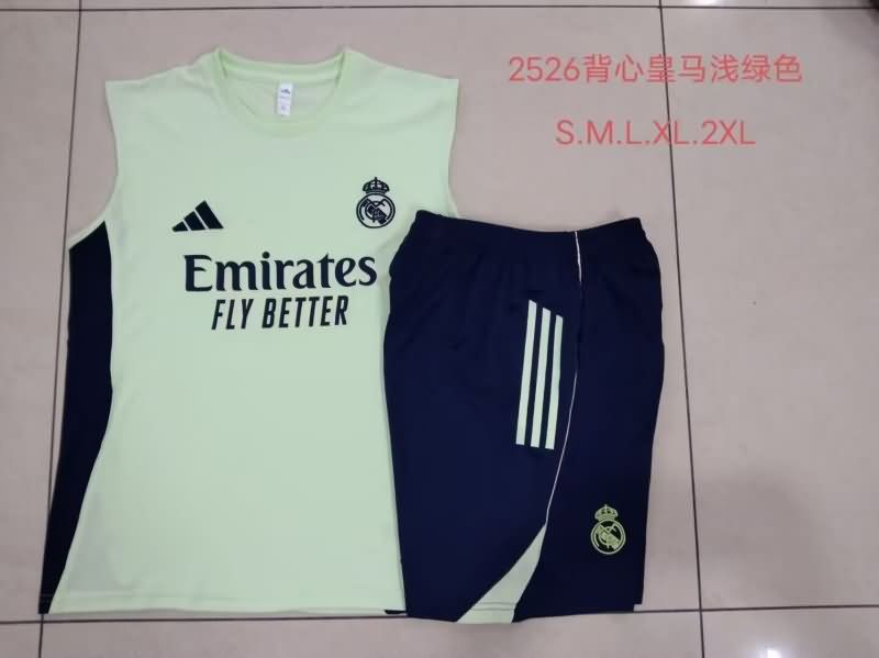 Thailand Quality(AAA) 25/26 Real Madrid Green Soccer Training Sets