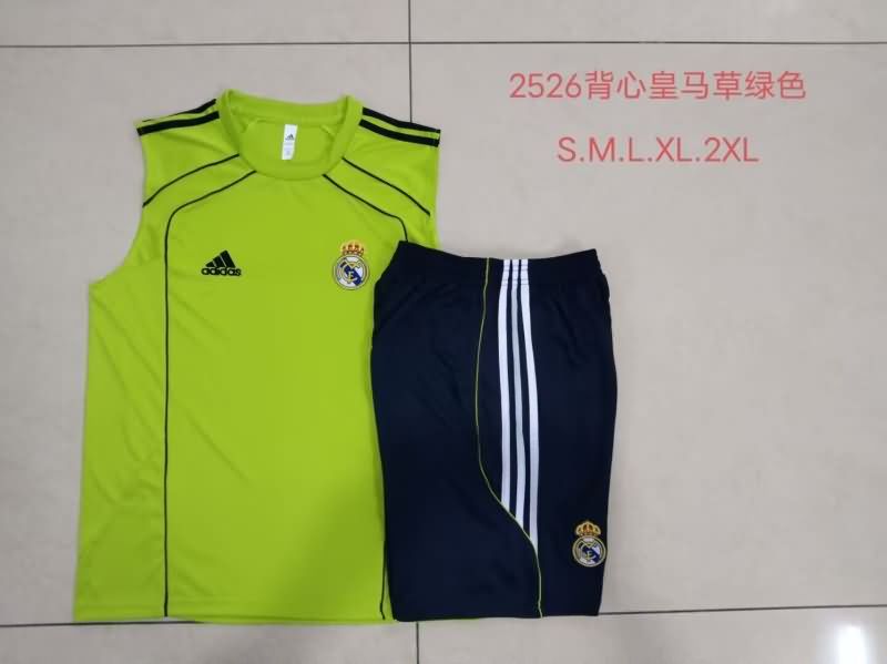Thailand Quality(AAA) 25/26 Real Madrid Green Soccer Training Sets 02