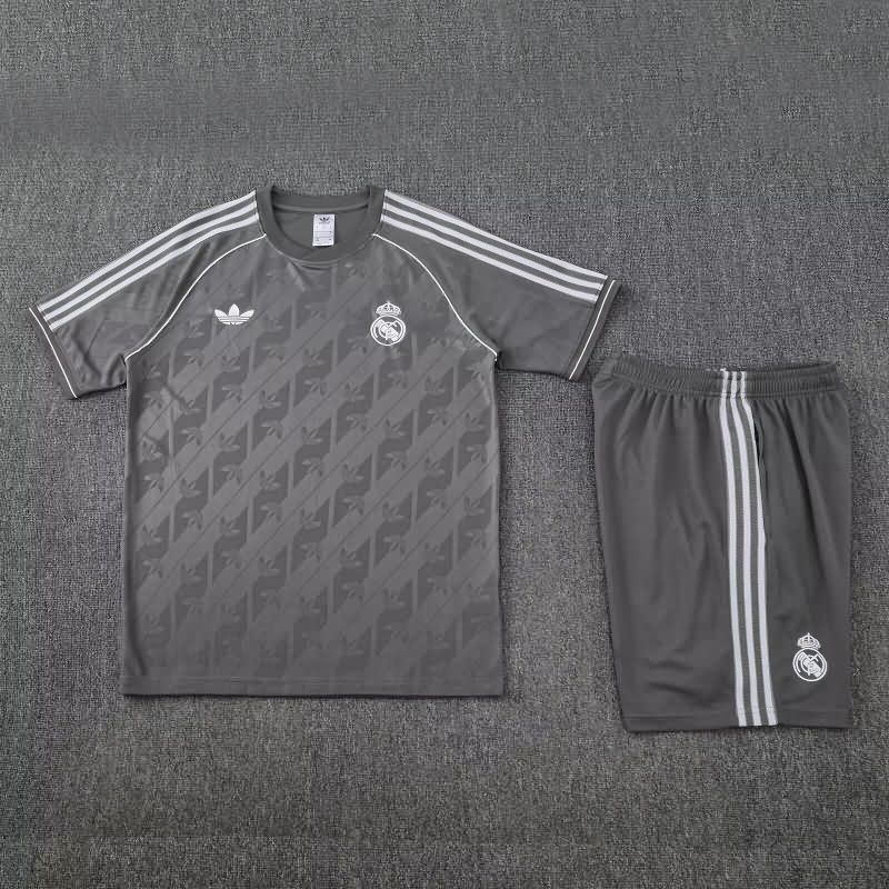 Thailand Quality(AAA) 25/26 Real Madrid Grey Soccer Training Sets