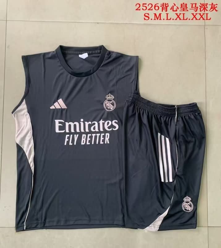 Thailand Quality(AAA) 25/26 Real Madrid Grey Soccer Training Sets 02